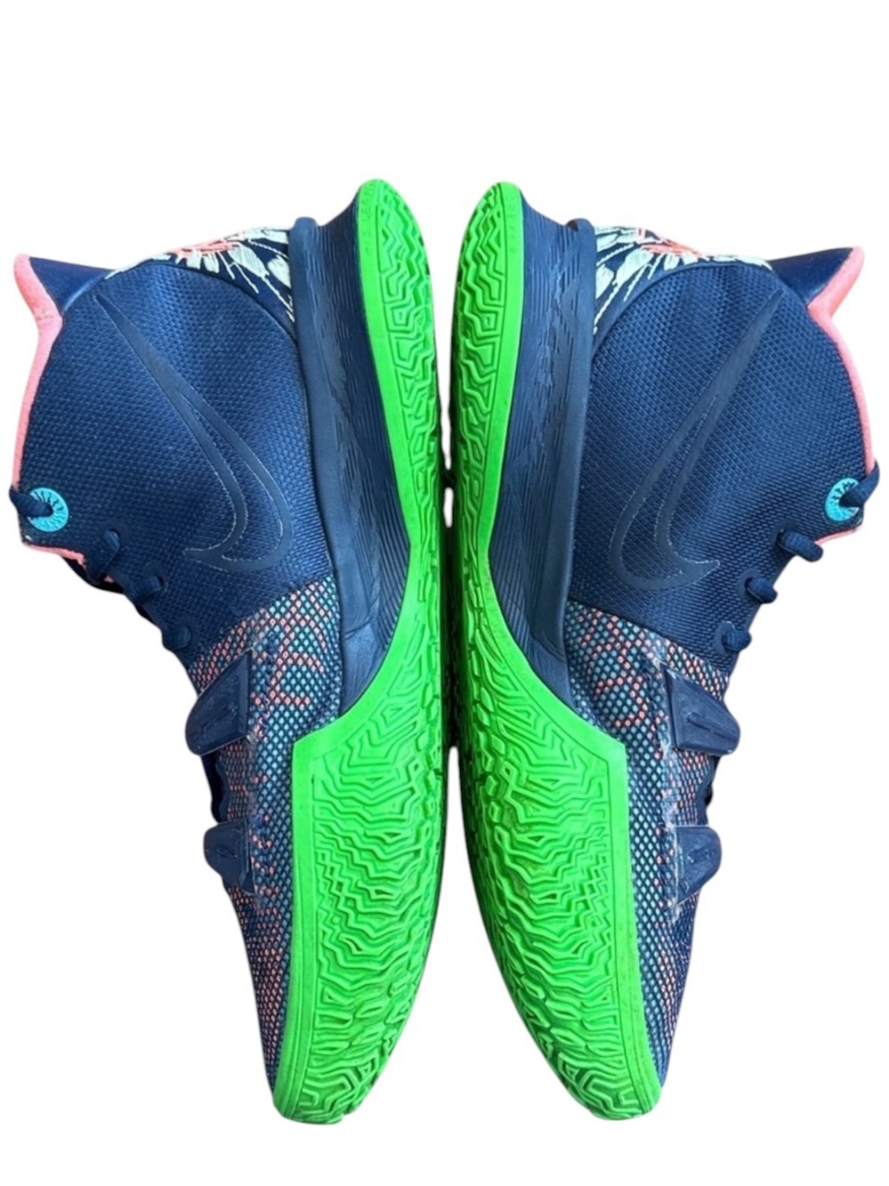 Nike Kyrie 7 Basketball Shoes Sz 8 Blue Green Zoom Air Sneakers Mens Guard Shoes - Picture 9 of 16